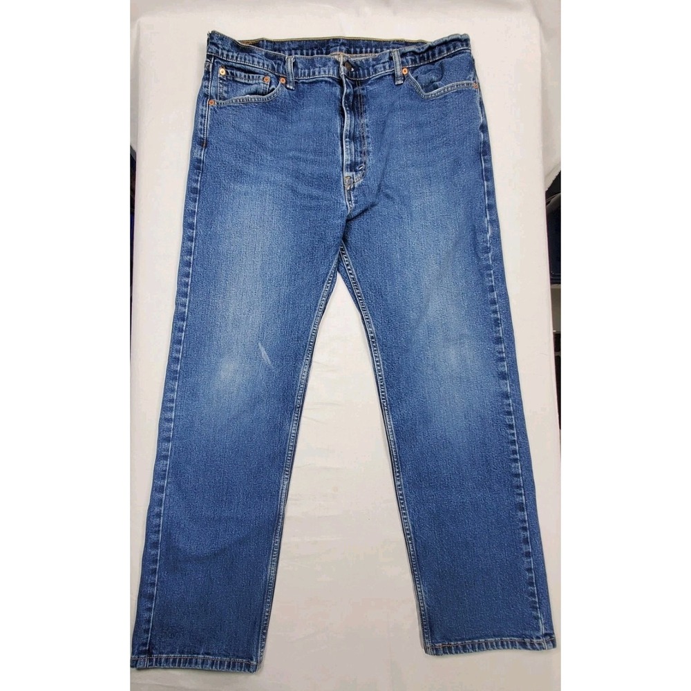 Levis 505 Men's Jeans 40x32 Regular Fit Medium Blue Denim